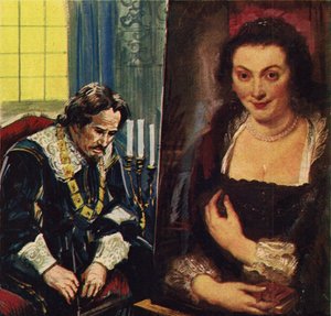 Rubens med ett porträtt av sin döda fru Isabella